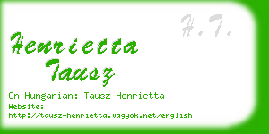 henrietta tausz business card